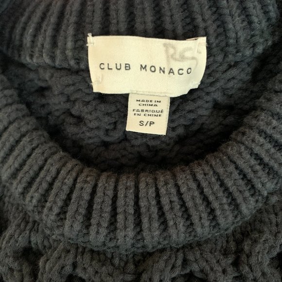 Women's SMALL Pullover  / Black CLUB MONACO Sweater / Vintage Club Monaco - Picture 7 of 7